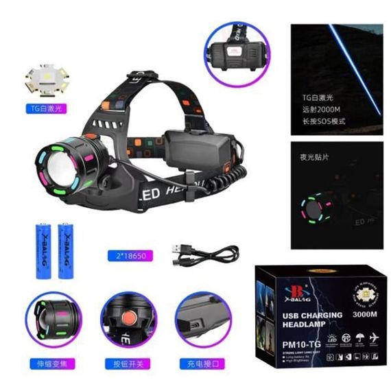 Налобний світлодіодний ліхтар SY-8087-PM10-TG, Головний ліхтар для активного відпочинку MJ-48 | Зображення 1