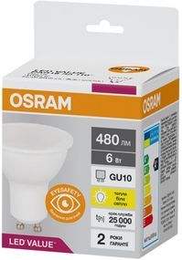 Лампа світлодіодна Osram LED VALUE, PAR16, 6W (4058075689626)