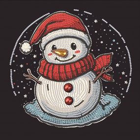 Алмазна мозаїка "Сніговик" DBS52205 неповна викладка 25х25 см