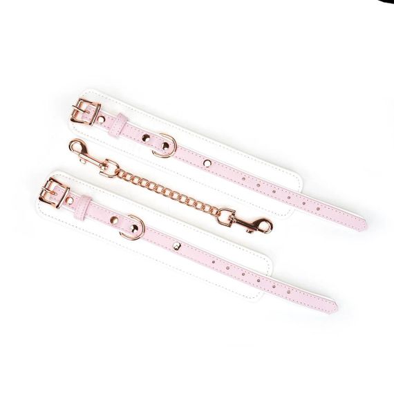 Наручники Liebe Seele White & Pink Fairy Goat Leather Hand Cuffs Sex Aura | Зображення 2