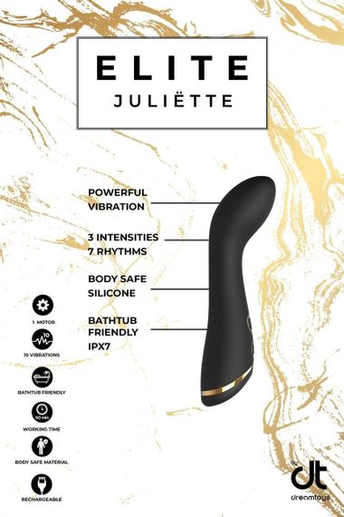 Вібромасажер для точки G Dream Toys Elite Juliette чорний Sex Aura | Зображення 4