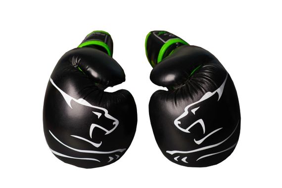 Боксерські рукавиці PowerPlay 3018 Jaguar Чорно-Зелені 10 унцій | Зображення 3