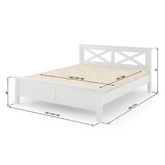 Двоспальне дерев&#039;яне ліжко Mebigrand Прованс Н Лайм (S3050G70Y) 140х190 см (MBG-3126) | Зображення 2