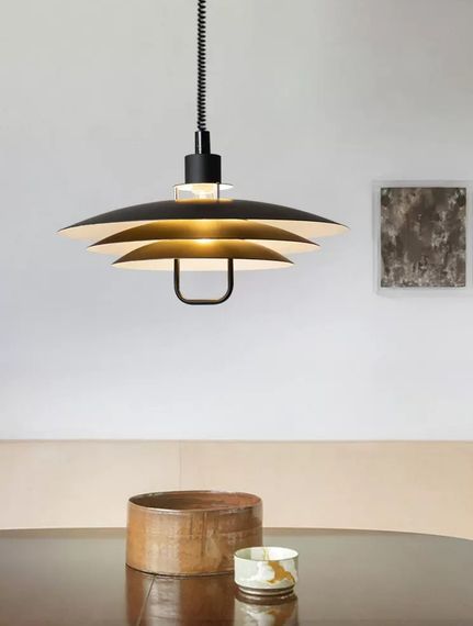 Люстра підвісна на 1 лампочку 27105 Чорний 60-170х38х38 см. | Зображення 8