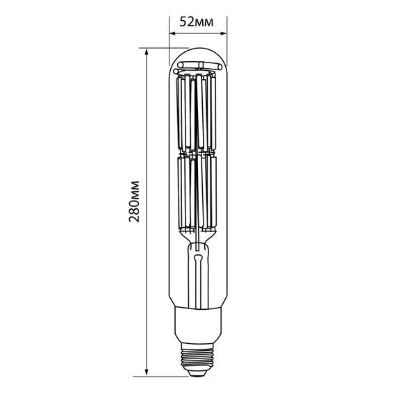 Світлодіодна лампа VIDEX Filament T52F 50W E27 5000K | Зображення 2