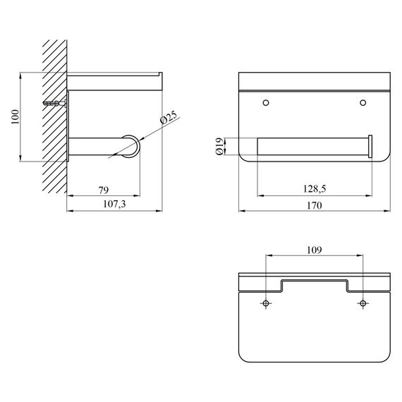 Держатель для туалетной бумаги Kroner KRP Graz - SCH3018 (CV035539) | Зображення 2