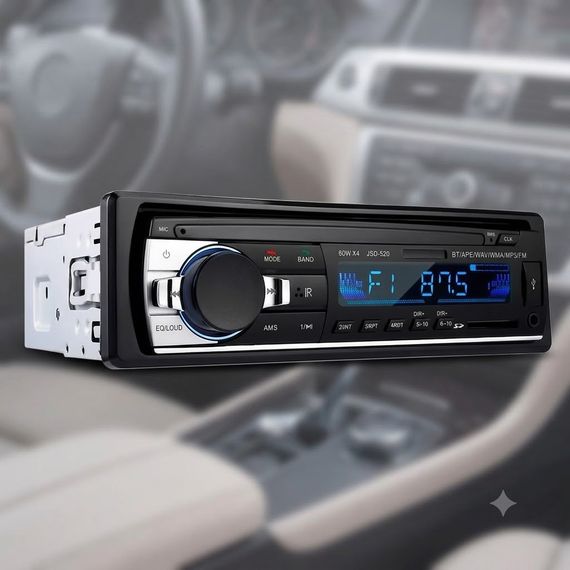 Автомагнитола CAR MP3 SA 520 ISO +ВТ / Bluetooth Магнитола с подсветкой в авто / Мощная Автомобильная Аудиосистема