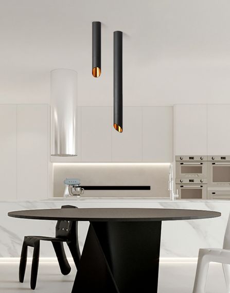 Люстра стельова на 1 лампочку 27618 Чорний 59х6х6 см. | Зображення 1