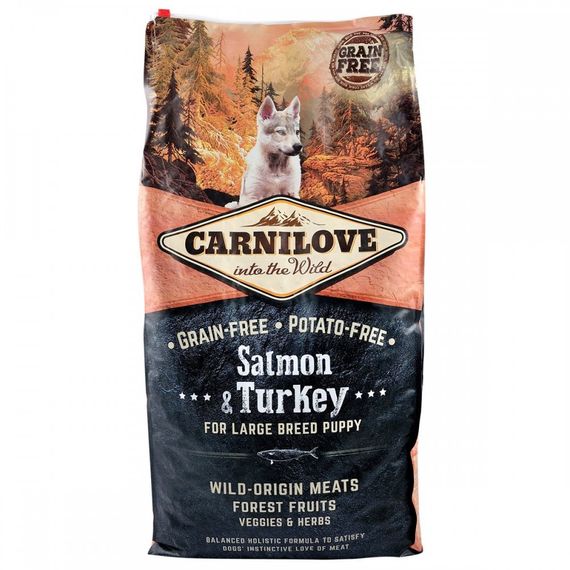 Корм сухий Carnilove Puppy Large Breed Salmon and Turkey для цуценят великих порід з лососем та індичкою 12 кг | Зображення 2