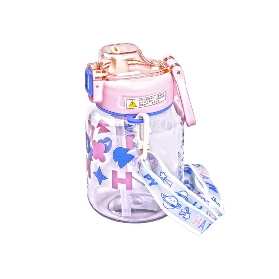 Пляшка для води Gucgres дитяча 650 мл на ремінці рожева HP-14-43P | Зображення 2
