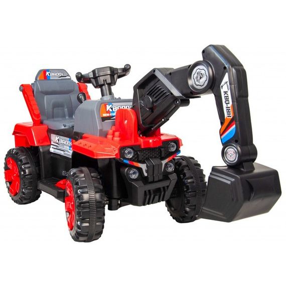 Детский экскаватор на аккумуляторе Spoko SP-188 с ковшом электрический трактор красный 42400578