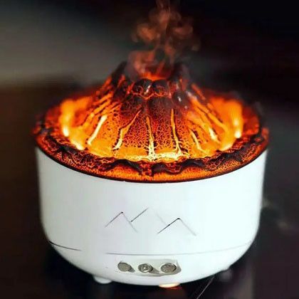 Увлажнитель воздуха Вулкан с эффектом пламени и подсветкой увлажнитель-ночник Аромадиффузор с подсветкой | Зображення 6