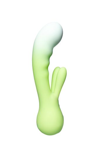 Вібратор-кролик зі світлодіодом Every Night Toys для точки G, зелений градієнт sexstyle | Зображення 2