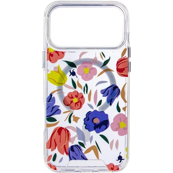 TPU+PC чехол Clear Garden with MagSafe для Apple iPhone 17 Pro (6.3") Tropical Art | Зображення 1