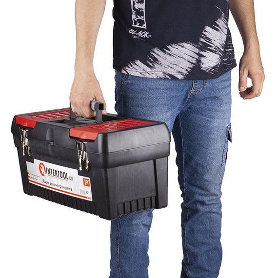 Ящик для інструменту з металевими замками, 19", 483*242*240 мм INTERTOOL BX-1019 | Зображення 5