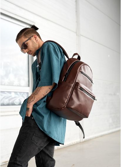 Чоловічий рюкзак Sambag ZARD LKT шоколадний 46 х 28 х 13 см (25058020m)