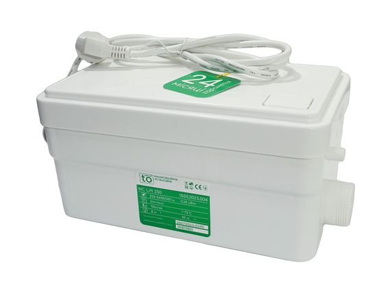 WC Lift 250 Насос каналізаційний 0,25kW(для ум. та душ.) 2in+1out,120л/хв. до t.75°С toНасоси | Зображення 2
