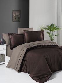 Постельное белье First Choice Deluxe Satin 200 х 220 см Serenity Brown Mink