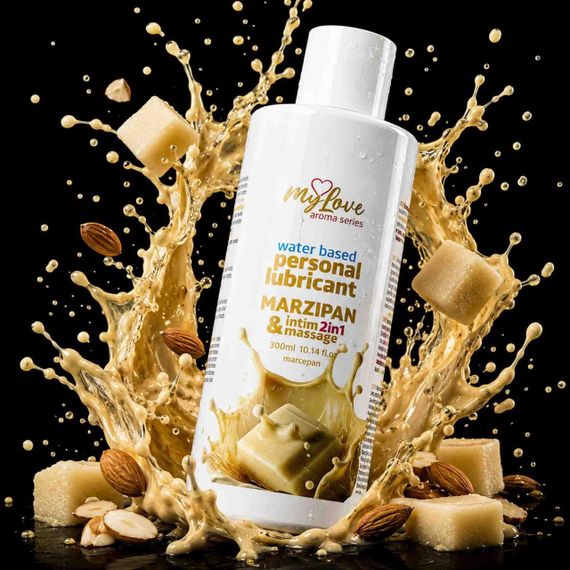 2в1 лубрикант та масажний гель - MyLove Aroma Series Intim&Massage Marzipan, 300 мл Sex Aura | Зображення 1