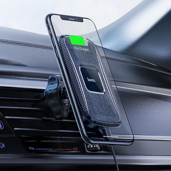 Держатель автодержатель холдер HOCO магнитный Magnetic with wireless charging car holder CA75 | Зображення 4