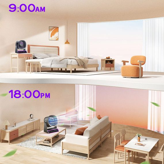 Настільний вентилятор F16 Smart 4000mAh Black | Зображення 6