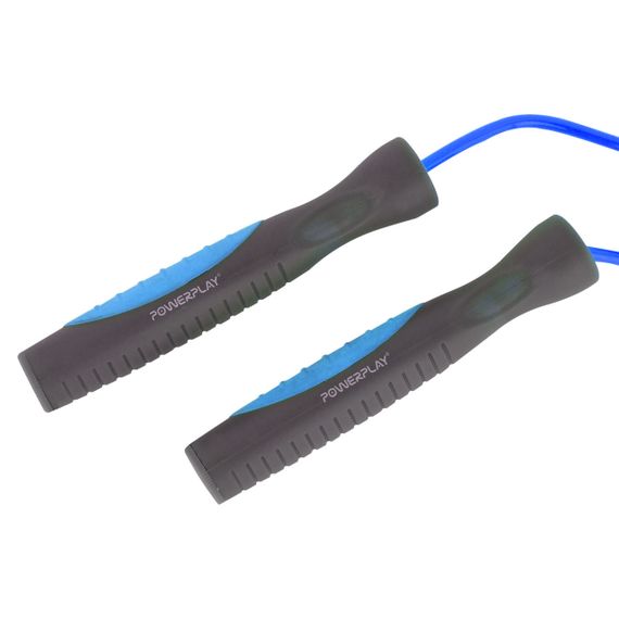 Скакалка PowerPlay 4204 Classic Jump Rope Блакитна (2,7m.) | Зображення 5
