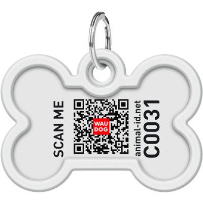 Адресник для животных WAUDOG Smart ID с QR паспортом "Бульдоги", кость 40х28 мм (0640-0220) | Зображення 2