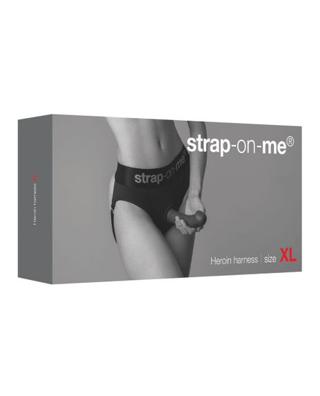 Трусики для страпону, XL, Strap-On-Me кільцеве кріплення, з відритими сідницями, чорні sexstyle | Зображення 7