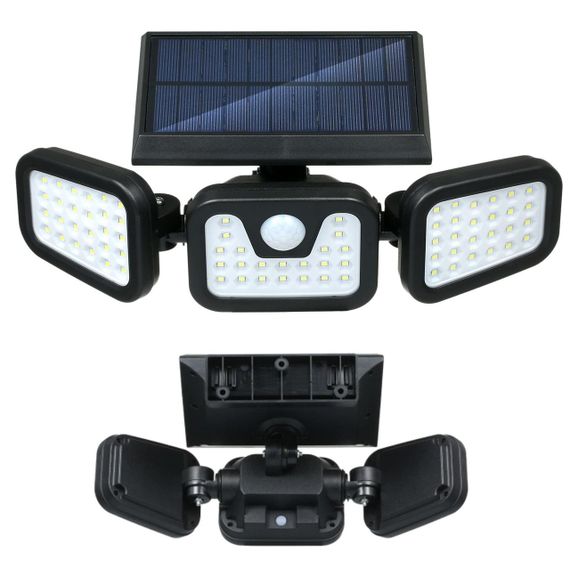 Вуличний ліхтар на сонячній батареї з датчиком руху, 74 LED, FL-1725А / Потрійний настінний світильник | Зображення 2
