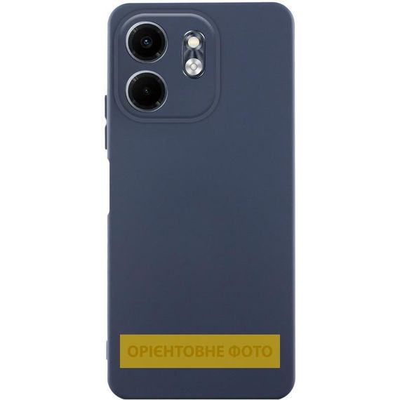 Чехол TPU GETMAN Liquid Silk Full Camera для Motorola Moto G86 5G Синий / Midnight Blue