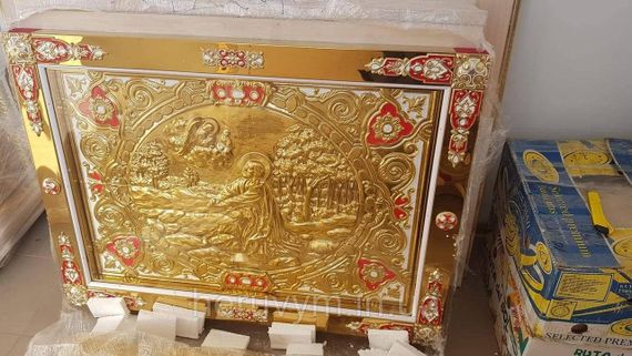 Облачення (риза) на престол із круглими іконами,  130х130см | Зображення 3