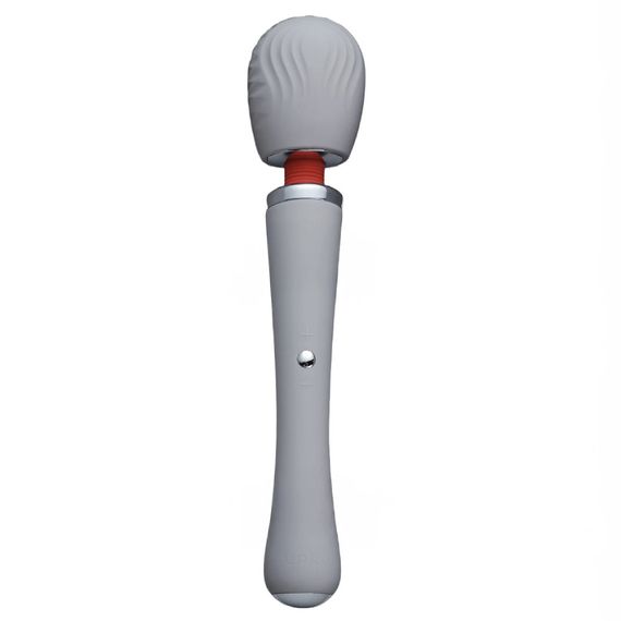 Вибратор-микрофон с дистанционным пультом UPKO Wand, силиконовый, серый sexstyle