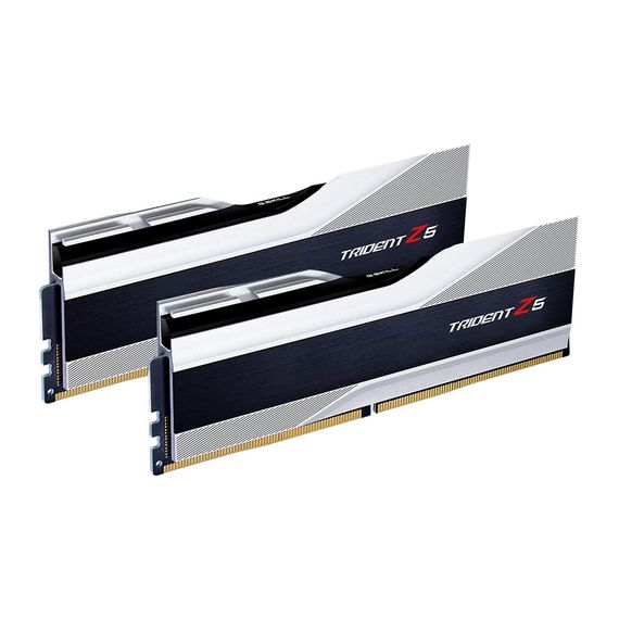 Модуль пам'яті для комп'ютера DDR5 64GB (2x32GB) 6000 MHz Trident Z5 Silver G.Skill (F5-6000J3238G32GX2-TZ5S) | Зображення 1