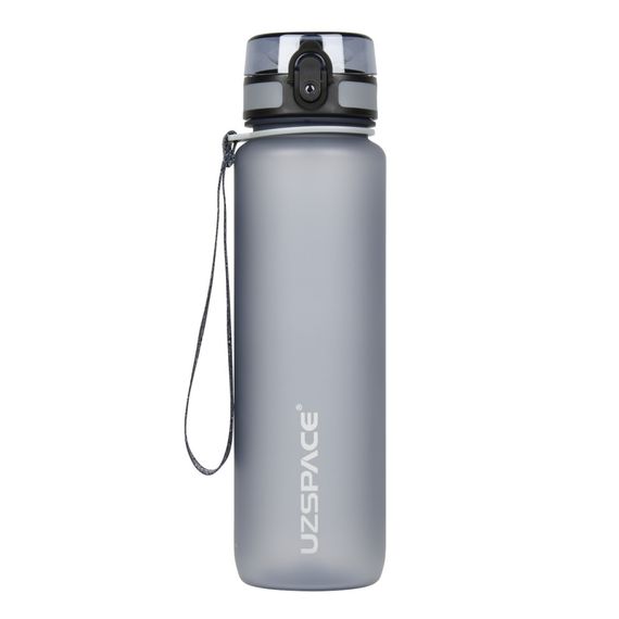 Бутылка для воды UZSPACE 3038(Grey) 1000 мл, серая