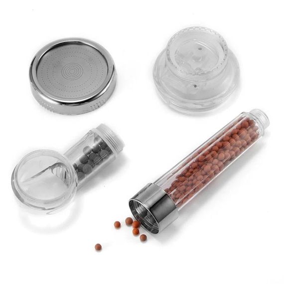 Турмалінова насадка для душу з фільтром / Душова насадка з мінералами / Фільтруюча лійка насадка | Зображення 6