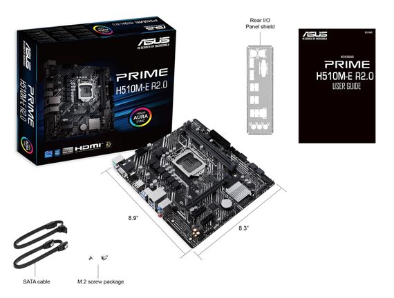 Материнcька плата ASUS  PRIME H510M-E R2.0 s1200 H470 2xDDR4 M.2 HDMI DP D-Sub mATX (90MB1FQ0-M0EAY0) | Зображення 1