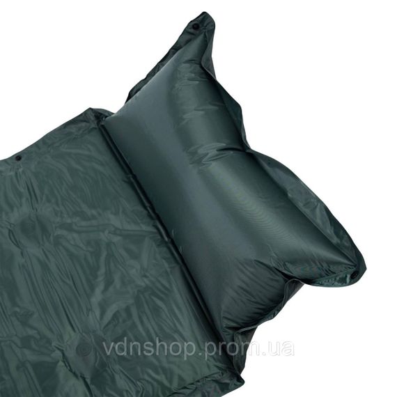 Матрас в палатку надувной 175х60х2 см матрас походный туристический с подголовником Зеленый SJ-0028-1GR | Зображення 1