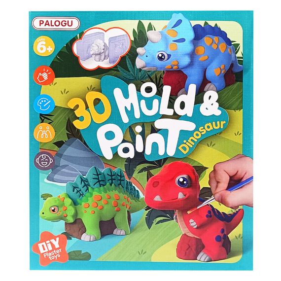 Набор для творчества Гипсовая раскраска "Dinosaur" S138-31 гипс, формы, краски