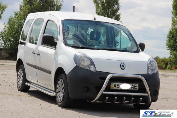 Кенгурятник WT003/004 (нерж.) без надписи, 51 мм для Renault Kangoo 2008-2020 гг | Зображення 7