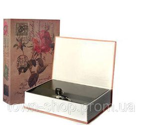 Книга-сейф на замке MK 0791 металлическая Роза