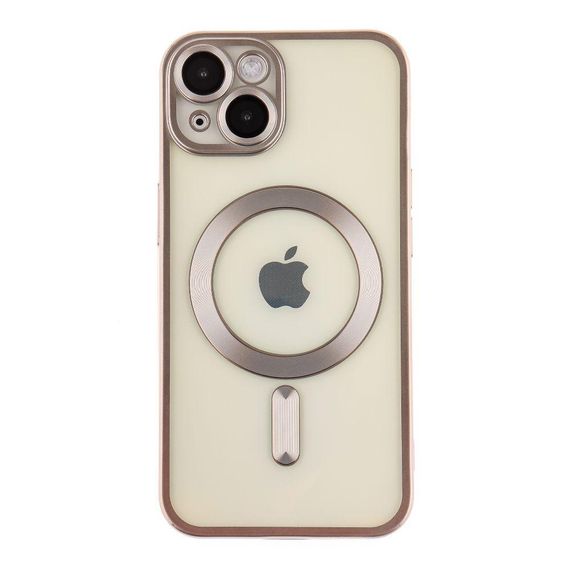 Чехол TPU Metallic Chrome з повним захистом камери with Magsafe для Iphone 14 Цвет Chrome Синій | Зображення 9