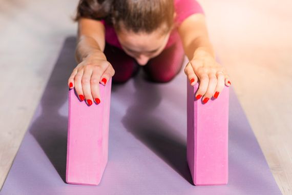 Блок для йоги 2 шт. (пара) Паверплей 4006 Yoga Brick EVA Рожеві | Зображення 3