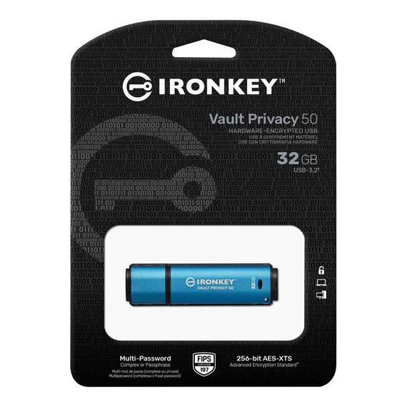 USB флеш накопичувач Kingston 32GB IronKey Vault Privacy 50 USB 3.2 (IKVP50/32GB) | Зображення 2