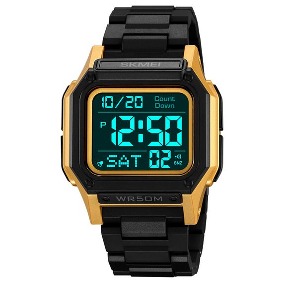 Чоловічий годинник Skmei 2264BKGDBK Black-Gold-Black | Зображення 1