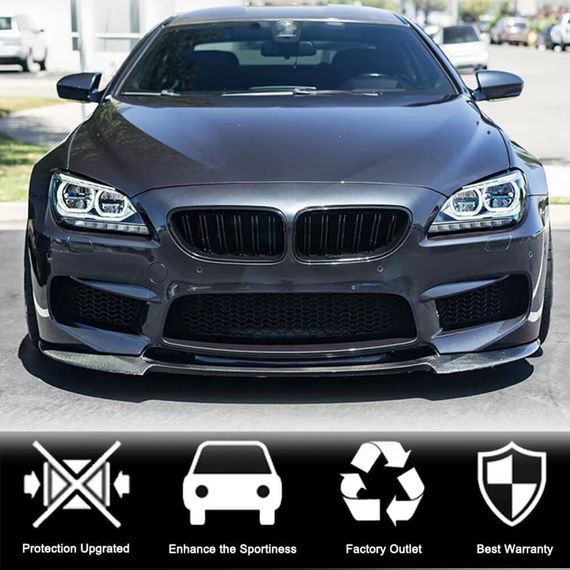 Накладка на передній бампер Lip V1 (для M6, Карбон) для BMW 6 F12/F13/F06 2011-2018 рр | Зображення 2