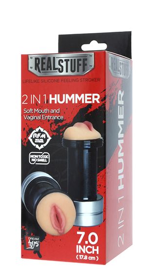 Двосторонній мастурбатор REALSTUFF 2 IN 1 HUMMER - MOUTH & VAGINA sexstyle | Зображення 2