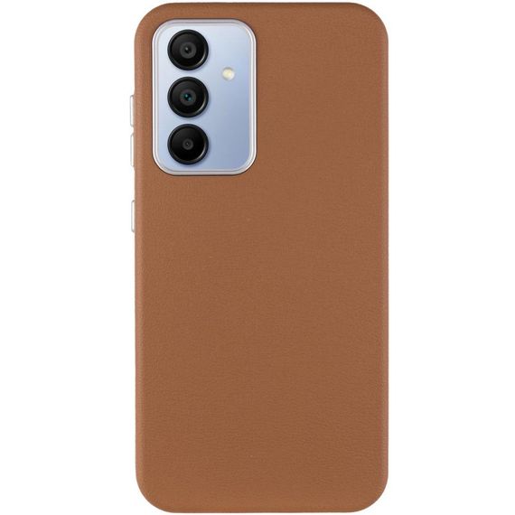 Кожаный чехол Leather Case Metal Buttons для Samsung Galaxy S23 FE Brown | Зображення 1