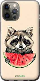 Чохол на iPhone 12 Pro Max Єнотик з кавуном "4605u-2054-2448"