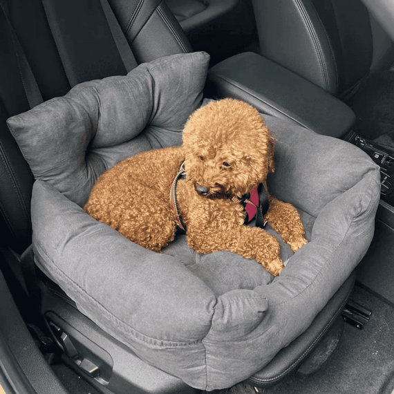 Автомобільне Крісло-переноска для Собак і Котів NEWPET 2в1 — Преміум Лежанка в Машину з Міцною Фіксацією Ременями, Страхувальним