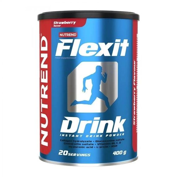 Хондропротектор, Flexit Drink, Nutrend, підтримка суглобів, полуниця, 400 г